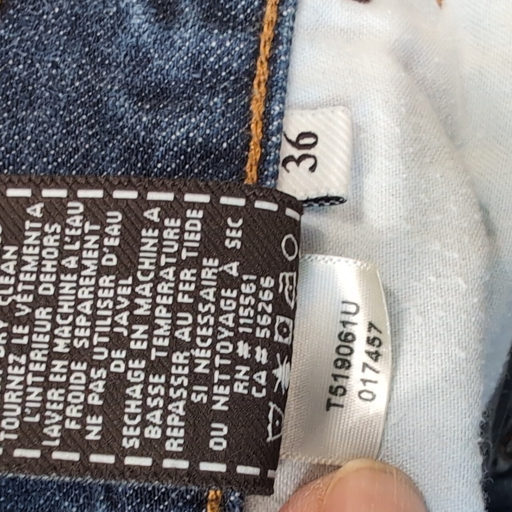Seven 7 for all Mankind standard jeans, button fly, blue denim, men's 36 - Picture 14 of 15